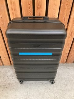 JOHN LEWIS & PARTNERS MEDIUM HARD SHELL STYLE WHEELED SUITCASE IN BLACK: LOCATION - D6