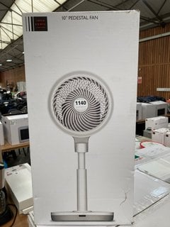 JOHN LEWIS & PARTNERS 10" PEDESTAL FAN IN WHITE: LOCATION - D6