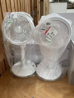 2 X JOHN LEWIS & PARTNERS SPECTRUM ROUND DESK STYLE FANS IN WHITE: LOCATION - D6