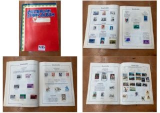 A VINTAGE AUSTRALIAN STAMP ALBUM: LOCATION - CR