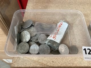 A BOX OF ANTIQUE COINAGE: LOCATION - CR