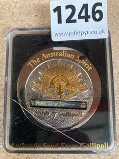 AN ANZAC COMMEMORATIVE GALLIPOLI COIN: LOCATION - CR