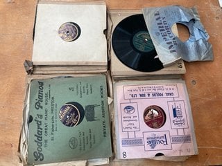 A BAG OF VINTAGE 78 RPM RECORDS: LOCATION - CR