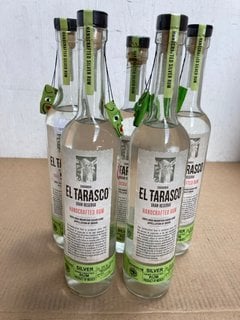 5 X BOTTLES OF EL TARASCO GRAN RESERVA HANDCRAFTED RUM 700ML 38% VOL (WE OPERATE A CHALLENGE 25 POLICY. 18+ ID MAY BE REQUIRED UPON COLLECTION/DELIVERY, E.G. A VALID PASSPORT OR PHOTO DRIVING LICENCE