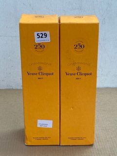 2 X BOTTLES OF VEUVE CLICQUOT CHAMPAGNE BRUT 750ML 12%ABV (WE OPERATE A CHALLENGE 25 POLICY. 18+ ID MAY BE REQUIRED UPON COLLECTION/DELIVERY, E.G. A VALID PASSPORT OR PHOTO DRIVING LICENCE), PLEASE N