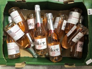 11 BOTTLES OF SHLOER PINK BUBBLY 750ML ( NON ALCOHOLIC ): LOCATION - AR3