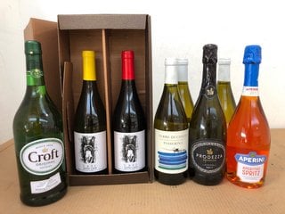 8 BOTTLES OF MIXED WINES TO INCLUDE VIEILLE MULE 750ML 13% VOL (WE OPERATE A CHALLENGE 25 POLICY. 18+ ID MAY BE REQUIRED UPON COLLECTION/DELIVERY, E.G. A VALID PASSPORT OR PHOTO DRIVING LICENCE): LOC