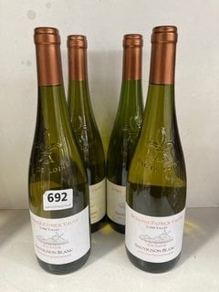 4 X DOMAINE PATRICK VAUVY TOURAINE SAUVIGNON BLANC 13% VOL - 75CL (WE OPERATE A CHALLENGE 25 POLICY. 18+ ID MAY BE REQUIRED UPON COLLECTION/DELIVERY, E.G. A VALID PASSPORT OR PHOTO DRIVING LICENCE):