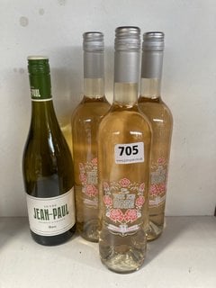 4 X ASSORTED WINES TO INCLUDE 3 X VIE ER ROSE WINE 12.5% VOL - 750ML TO INCLUDE CUVEE JEAN-PAUL SEC 11.5% VOL - 750ML (WE OPERATE A CHALLENGE 25 POLICY. 18+ ID MAY BE REQUIRED UPON COLLECTION/DELIVER