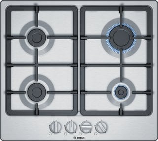 BOSCH 60CM FOUR BURNER GAS HOB: MODEL PGP6B5B90 - RRP £238: LOCATION - D2