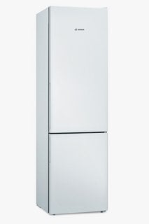 BOSCH FRIDGE FREEZER: MODEL KGV39VWEAG - RRP £469 . JOHN PYE TECHNICAL WHITE GOODS CONDITION REPORT: UNIT POWERED UP, NO ERROR CODE APPARENT, DENTS ON FRONT. DATE OF CHECK 16.09.24 - PLEASE NOTE, THI