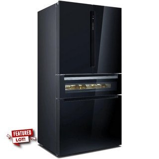 SIEMENS FRENCH DOOR AMERICAN STYLE FRIDGE FREEZER WITH BOTTLE STORAGE COMPARTMENT: MODEL KF96RSBEA - RRP £3419: LOCATION - C8