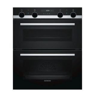 SIEMENS BUILT IN DOUBLE ELECTRIC OVEN: MODEL NB535ABS0B - RRP £861: LOCATION - C2