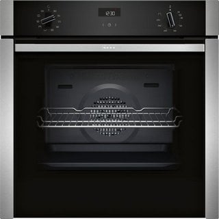 NEFF SLIDE & HIDE BUILT IN SINGLE ELECTRIC OVEN: MODEL B3ACE4HNOB - RRP £699: LOCATION - C2