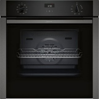 NEFF SLIDE & HIDE BUILT IN SINGLE ELECTRIC OVEN: MODEL B3ACE4HG0B - RRP £769: LOCATION - C2