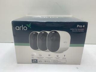 ARLO PRO 4 3 WIRE FREE SECURITY CAMERAS SECURITY SURVEILLANCE EQUIPMENT (WITH BOX & ALL ACCESSORIES) [JPTN41264] (SEALED UNIT) THIS PRODUCT IS FULLY FUNCTIONAL AND IS PART OF OUR PREMIUM TECH AND ELE