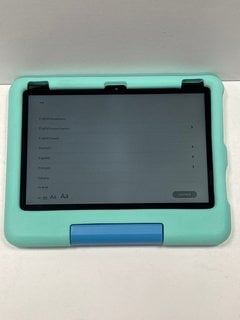 AMAZON FIRE HD10 KIDS (13TH GENERATION) 32 GB TABLET WITH WIFI (ORIGINAL RRP - £199) IN GREEN: MODEL NO TG425K (WITH CHARGING CABLE & PLUG, VERY GOOD COSMETIC CONDITION) [JPTM123996] THIS PRODUCT IS