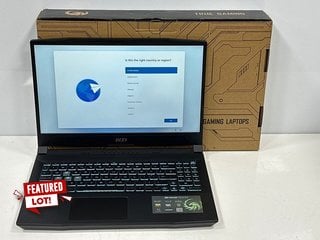 MSI BRAVO 15 C7VF 512 GB LAPTOP IN BLACK (WITH BOX AND MAINS POWER ADAPTER) AMD RYZEN 7 7735HS, 16.0 GB RAM, 15.6" SCREEN, NVIDIA GEFORCE RTX 4060 LAPTOP GPU [JPTM123731] THIS PRODUCT IS FULLY FUNCTI