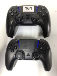 2 X SONY PLAYSTATION DUALSENSE WIRELESS CONTROLLERS - MIDNIGHT BLACK