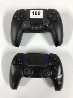 2 X SONY PLAYSTATION DUALSENSE WIRELESS CONTROLLERS - MIDNIGHT BLACK