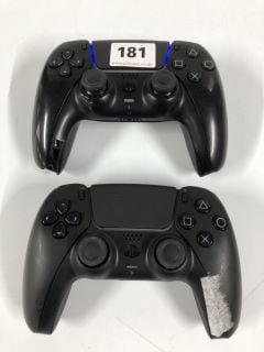 2 X SONY PLAYSTATION DUALSENSE WIRELESS CONTROLLERS - MIDNIGHT BLACK