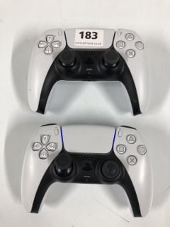 2 X SONY PLAYSTATION DUALSENSE WIRELESS CONTROLLERS - WHITE