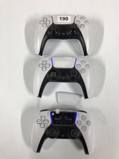 3 X SONY PLAYSTATION DUALSENSE WIRELESS CONTROLLERS - WHITE