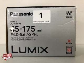 PANASONIC LUMIX G X VARIO PZ 45-175MM F4.0-5.6 ASPH CAMERA LENS MODEL: H-PS45175E-K- RRP.£379