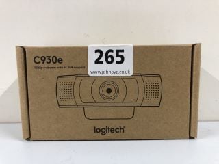 LOGITECH C930E 1080P WEBCAM WITH H.264 SUPPORT (SEALED) - RRP.£119