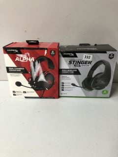 2 X HEADSETS TO INC HYPERX STINGER CORE WIRELESS HEADSET