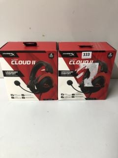 2 X 2 X HYPERX CLOUD II GAMING HEADSETS