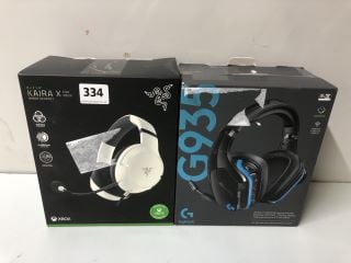 2 X HEADSETS TO INC RAZER KAIRA X WIRED GAMING HEADSET