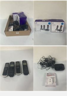 BOX OF HANDSETS TO INC PACK OF 2 BT BT4600 BIG BUTTON CORDLESS HANDSETS