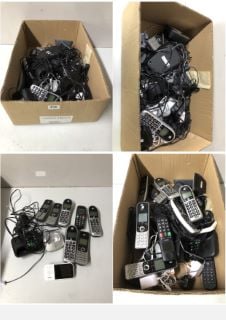 BOX OF VARIOUS HANDSETS TO INC BT BIG BUTTON CORDLESS HANDSET