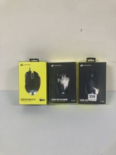 3 X MICE TO INC CORSAIR SABRE RGB PRO FPS / MOBA GAMING MOUSE