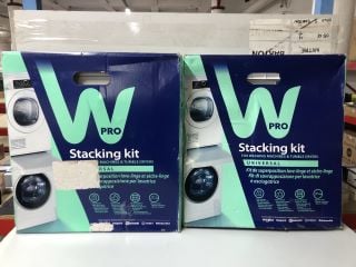 2 X WPRO STACKING KIT FOR WASHING MACHINES & TUMBLE DRYERS