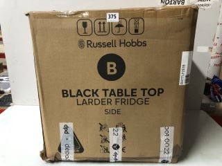 RUSSELL HOBBS BLACK TABLE TOP LARDER FRIDGE