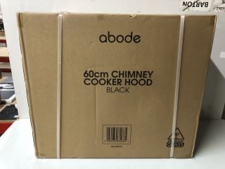 ABODE 60 CM BLACK CHIMNEY COOKER HOOD