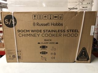 RUSSELL HOBBS 90 CM WIDE STAINLESS STEEL CHIMNEY COOKER HOOD