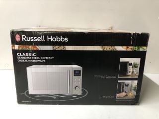 RUSSELL HOBBS CLASSIC STAINLESS STEEL COMPACT DIGITAL MICROWAVE