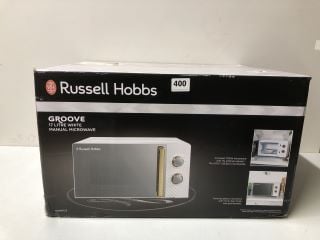 RUSSELL HOBBS GROOVE 17 LITRE WHITE MANUAL MICROWAVE