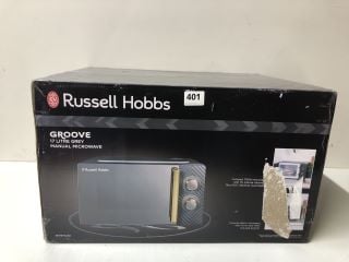 RUSSELL HOBBS GROOVE 17 LITRE GREY MANUAL MICROWAVE