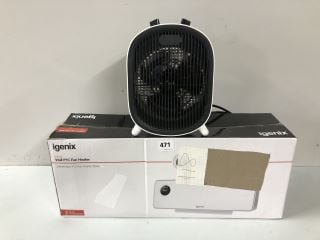 2 X ITEMS TO INC IGENIX WALL PTC FAN HEATER