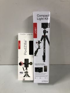 2 X ITEMS TO INC JOBY COMPACT LIGHT KIT TRIPOD WITH BALL HEAD