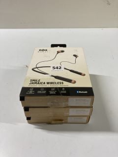 3 X MARLEY SMILE JAMAICA WIRELESS BLUETOOTH EARPHONES