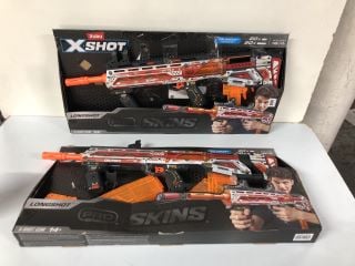 2 X X SHOT ZURU LONGHSOT PRO SKINS