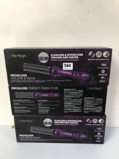 3 X REVAMP PROGLOSS VOLUME & WAVE HOT CERAMIC BRUSH