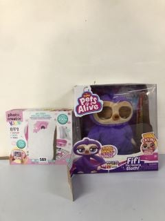 2 X ITEMS TO INC ZURU PETS ALIVE FIFI THE FLOSSING SLOTH