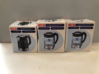 3 X LOGIK KETTLES