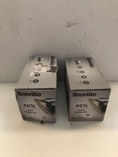 2 X BREVILLE OPTIMAL FLOW 3100W ADVANCED DIAMOND CERAMIC IRON